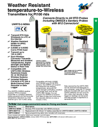 Thumbnail of document Data Sheet - UWRTD-2-NEMA Wireless RTD TRansmitter